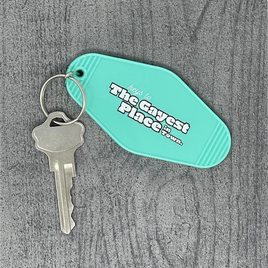 Keys to the Gayest Place in Town Key Tag KEYCHAIN