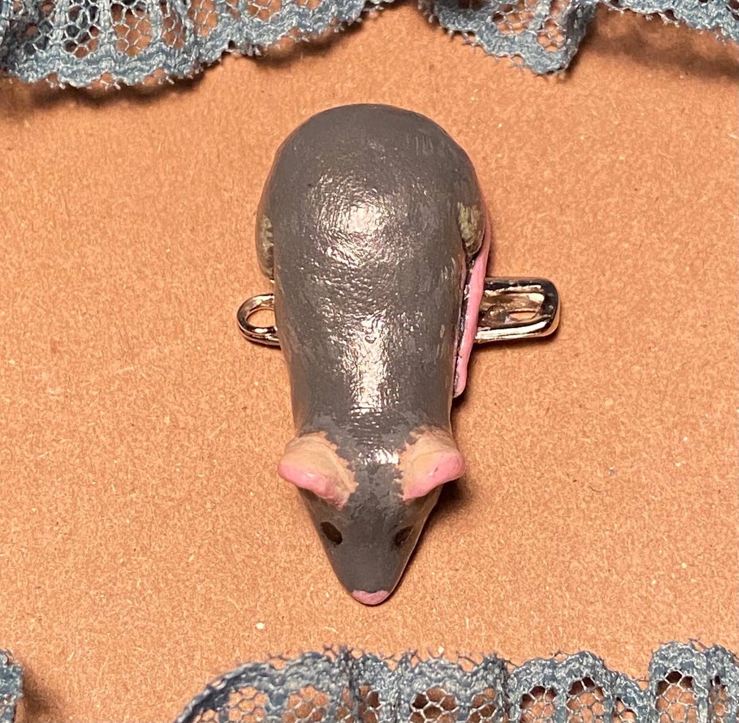 Hand-painted Rat HAT PiNs