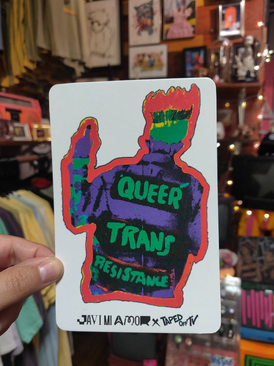 Queer Trans Resistance POSTCARD @javi.miamor X @tapedofftv