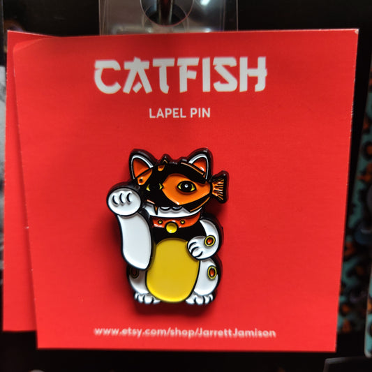 Waving Cat Fish ENAMEL PIN