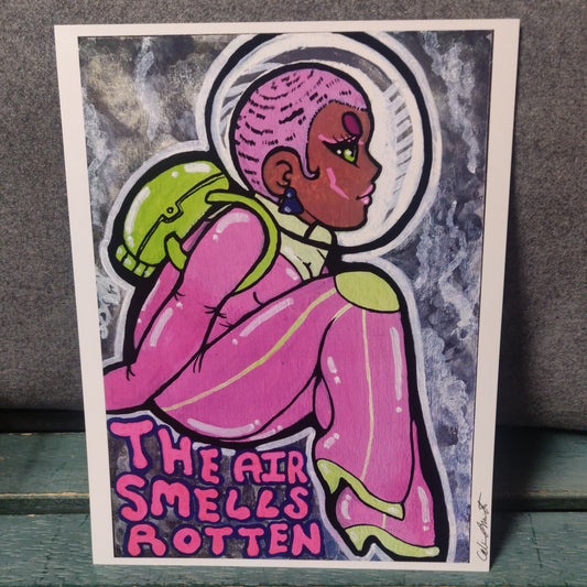 The Air Smells Rotten Space Babe PRiNT by Riot NJ