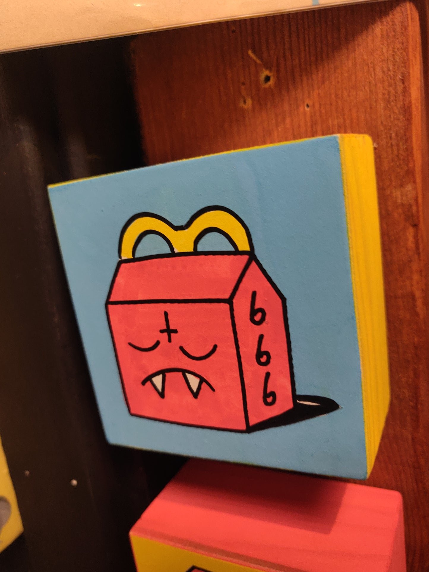 Sad Meal 3x3" PAiNTiNG by the666cat