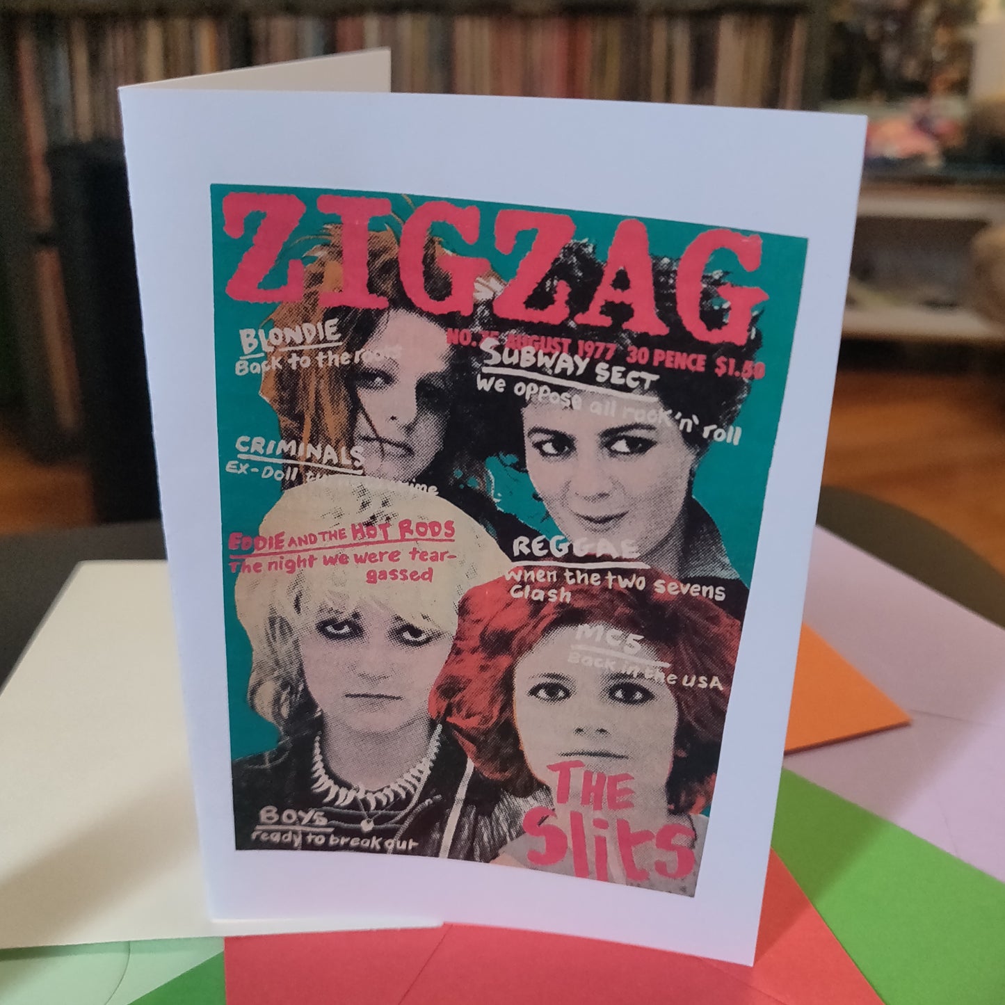 ZigZag Punk Magazine Collage GREETING CARD