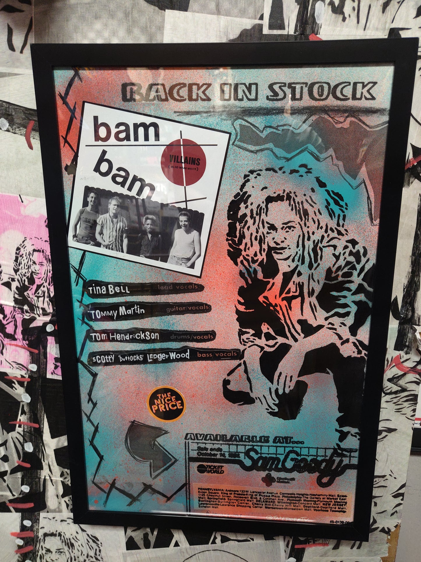 Bam Bam Tina Bell Framed Art Collab POSTER @TapedOffTv X @JayMcQuirns