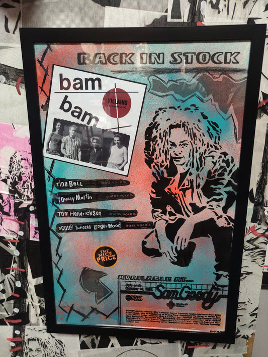 Bam Bam Tina Bell Framed Art Collab POSTER @TapedOffTv X @JayMcQuirns