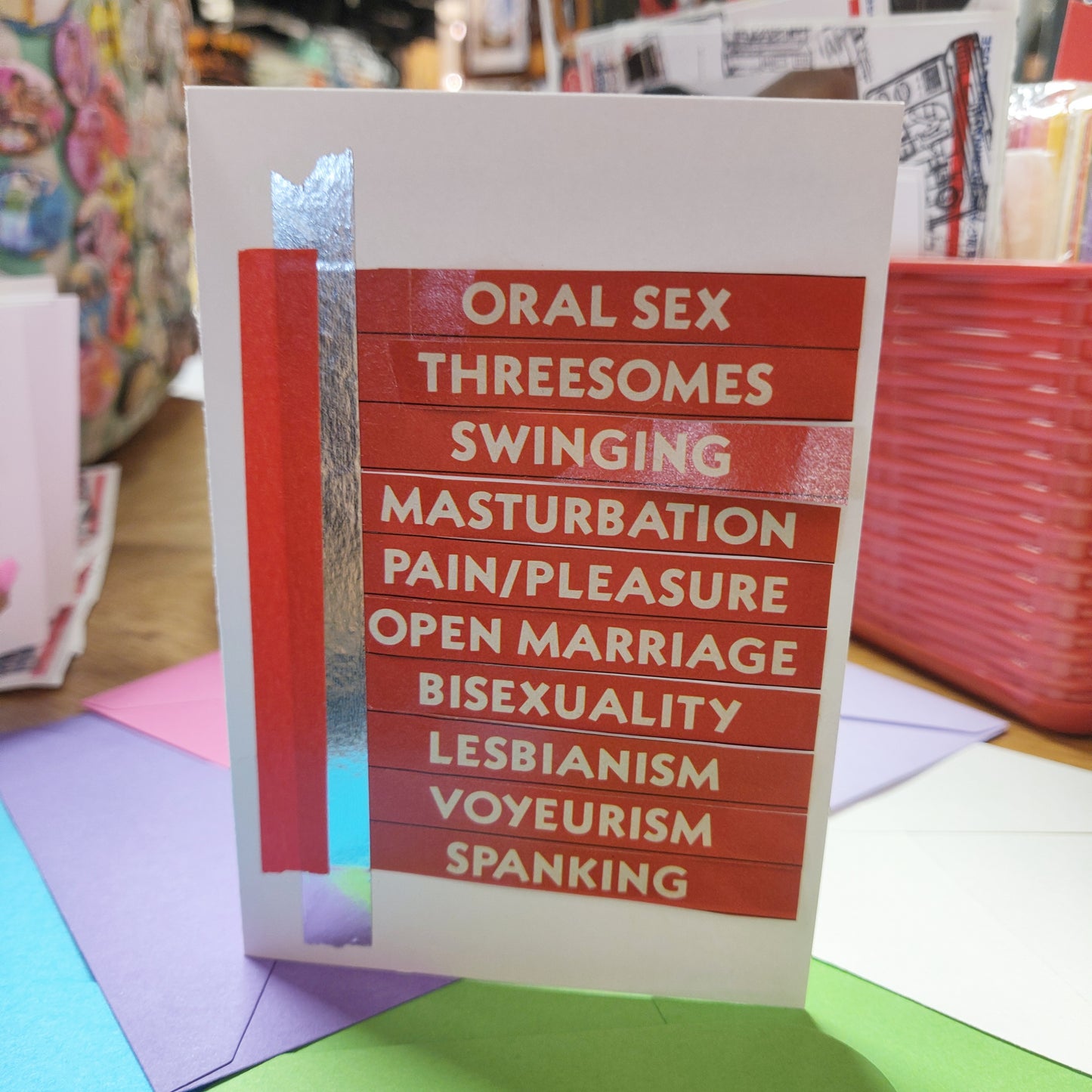 X red (18+) Chose your own adult adventure GREETING CARD