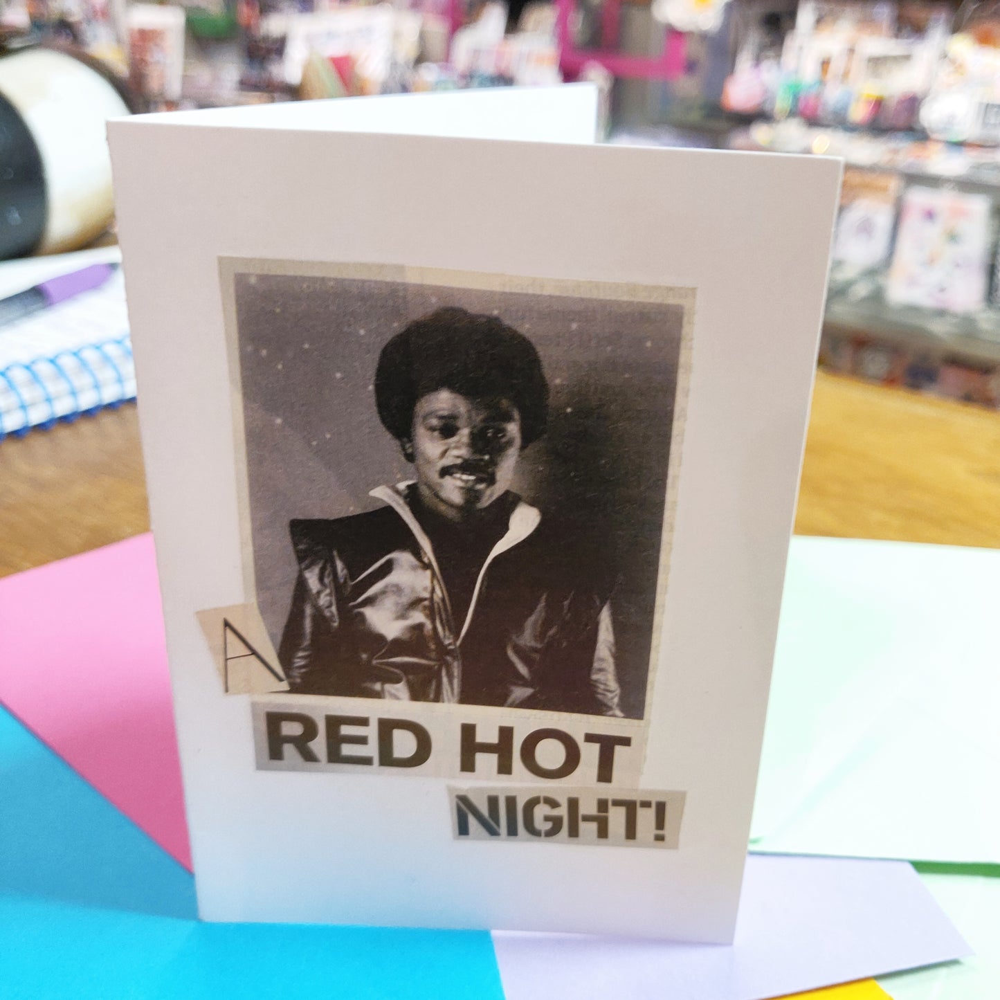 A Red Hot Night! Collage GREETING CARD