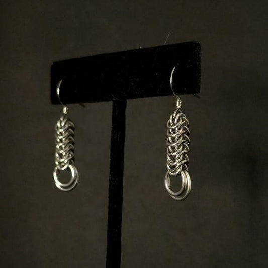 Double End Ring Chainmaille EARRINGS by Sixth House Ego