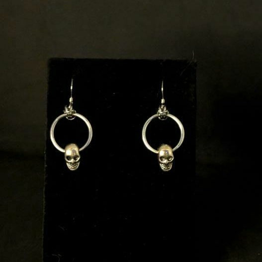 Skull Door Knockers with  Chainmaille Accents EARRINGS by Sixth House Ego