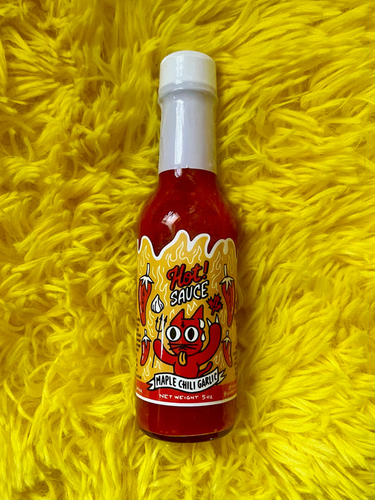 666 Cat X Goodland's Maple Chili Garlic HOT SAUCE (5 oz glass bottle)