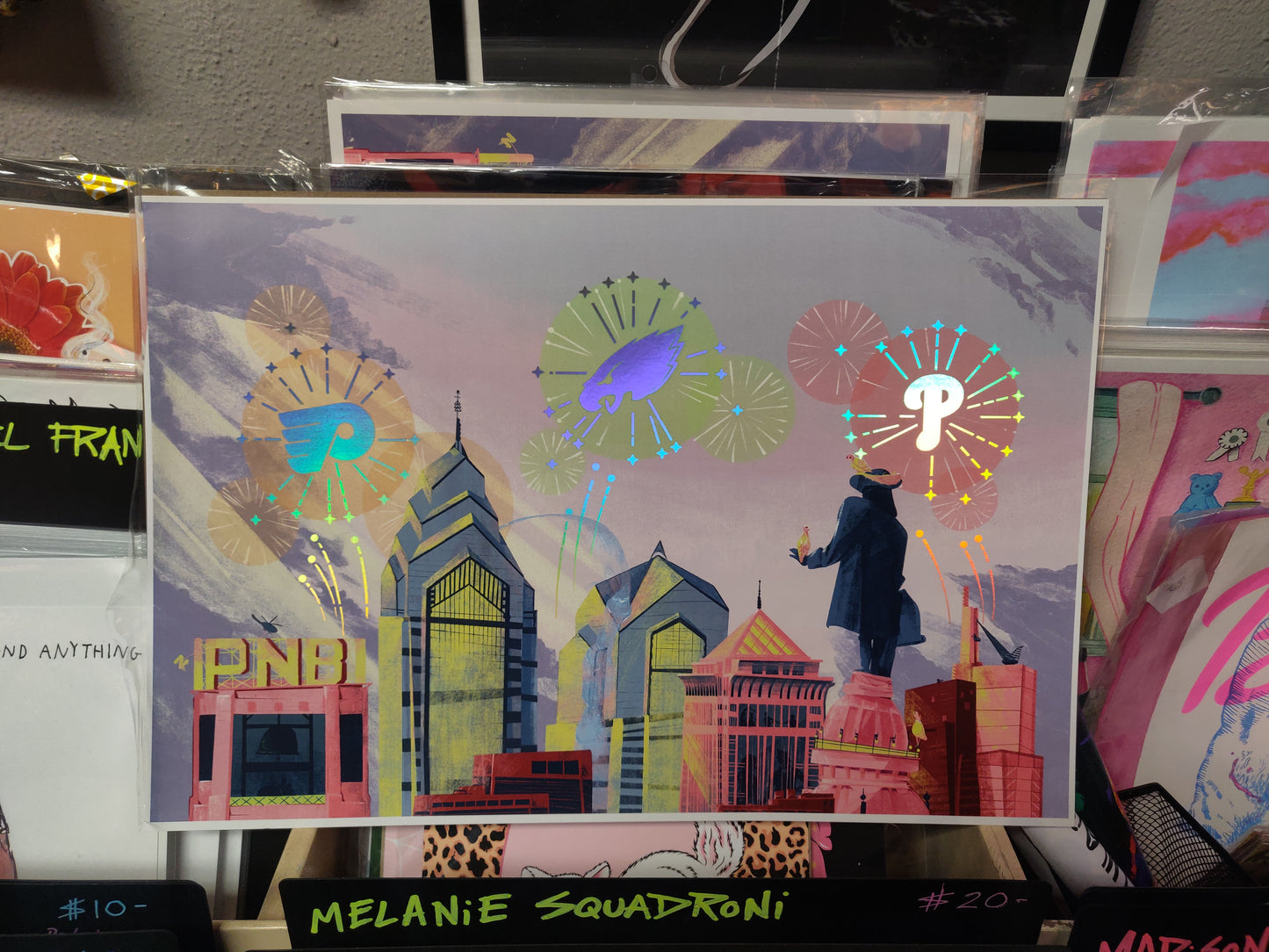 Holographic Philly Sports Skyline POSTER / PRiNT