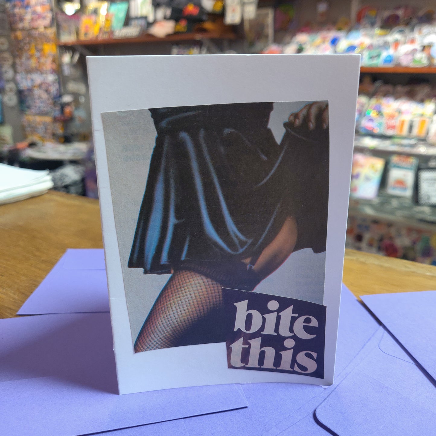 Bite This Collage GREETiNG CARD