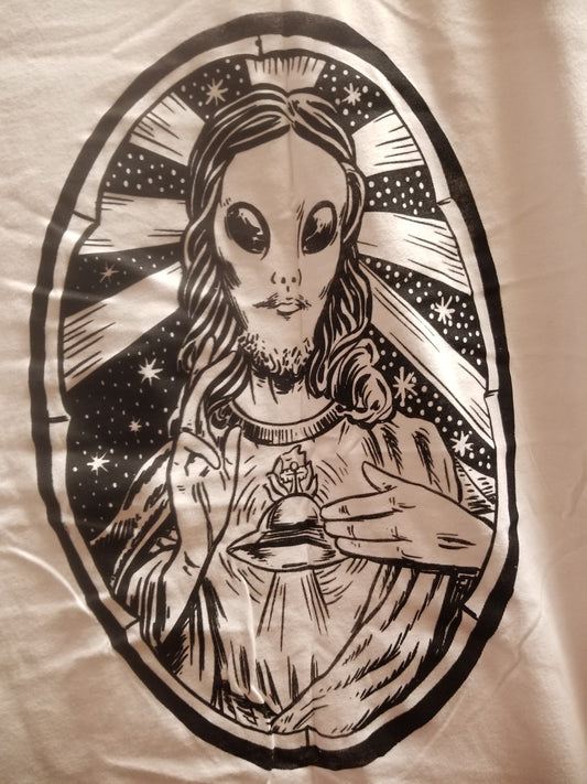 Alien Jesus T- Shirt by Monique Ligons