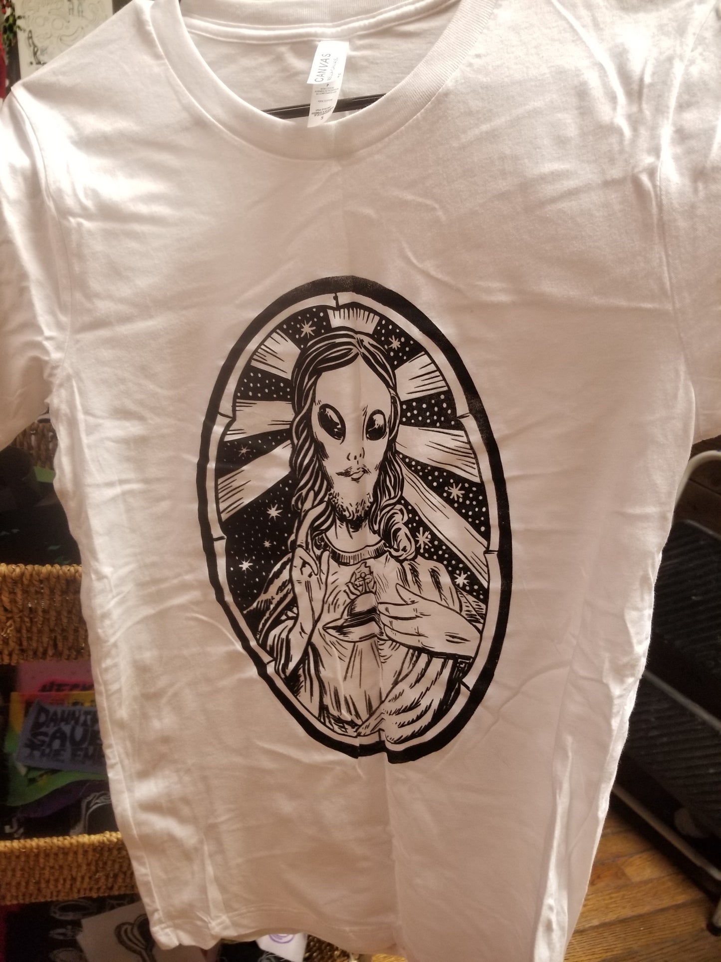 Alien Jesus T- Shirt by Monique Ligons