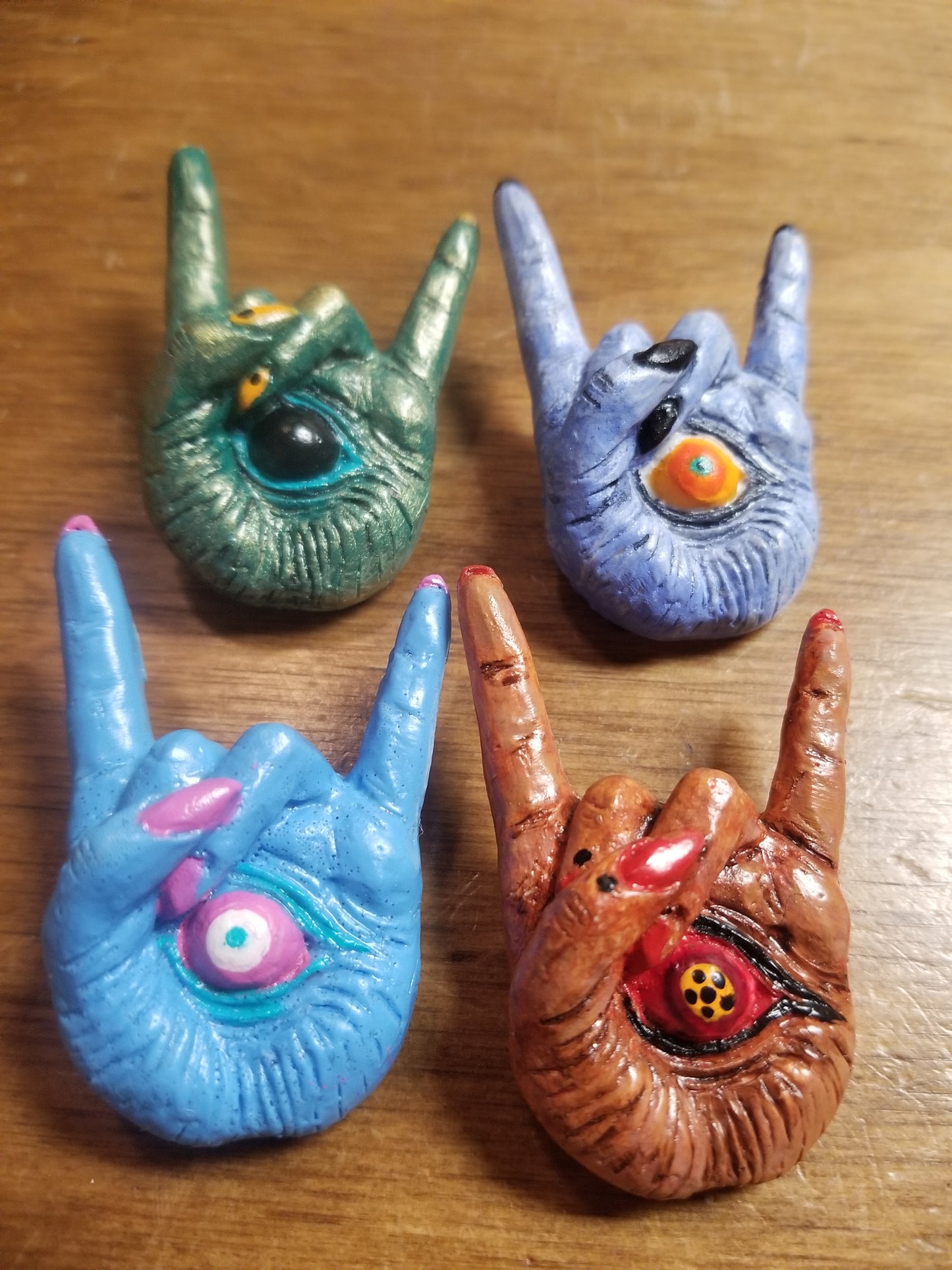 Giving The Horns Hand-sculpted PINS