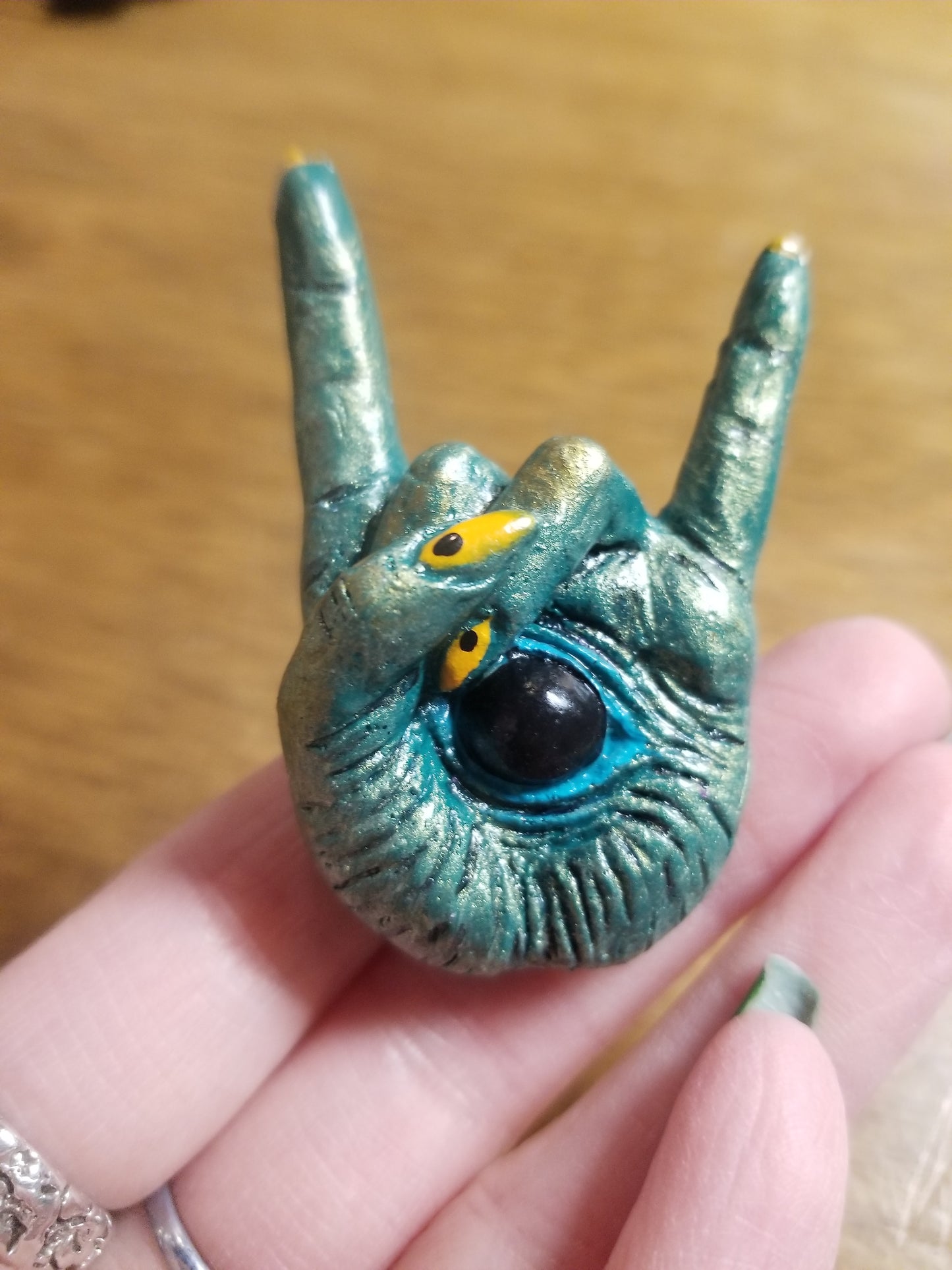 Giving The Horns Hand-sculpted PINS