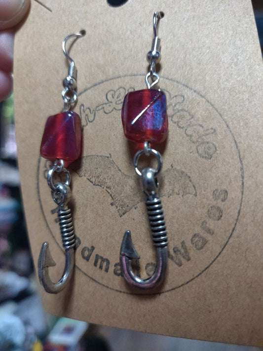 Fish Hook EARRiNGS by Lavish-Li Made