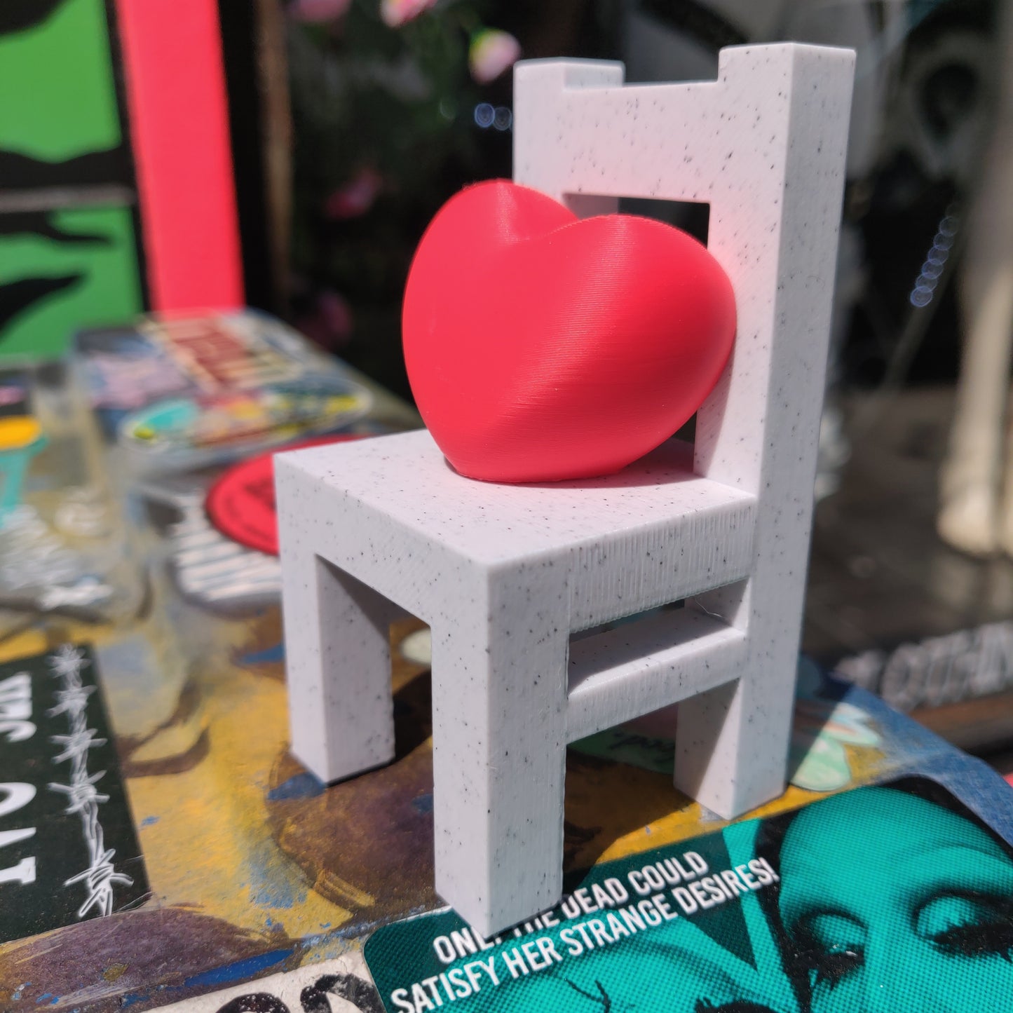 Love Seat 3D Heart and Chair Set by LAC Arts