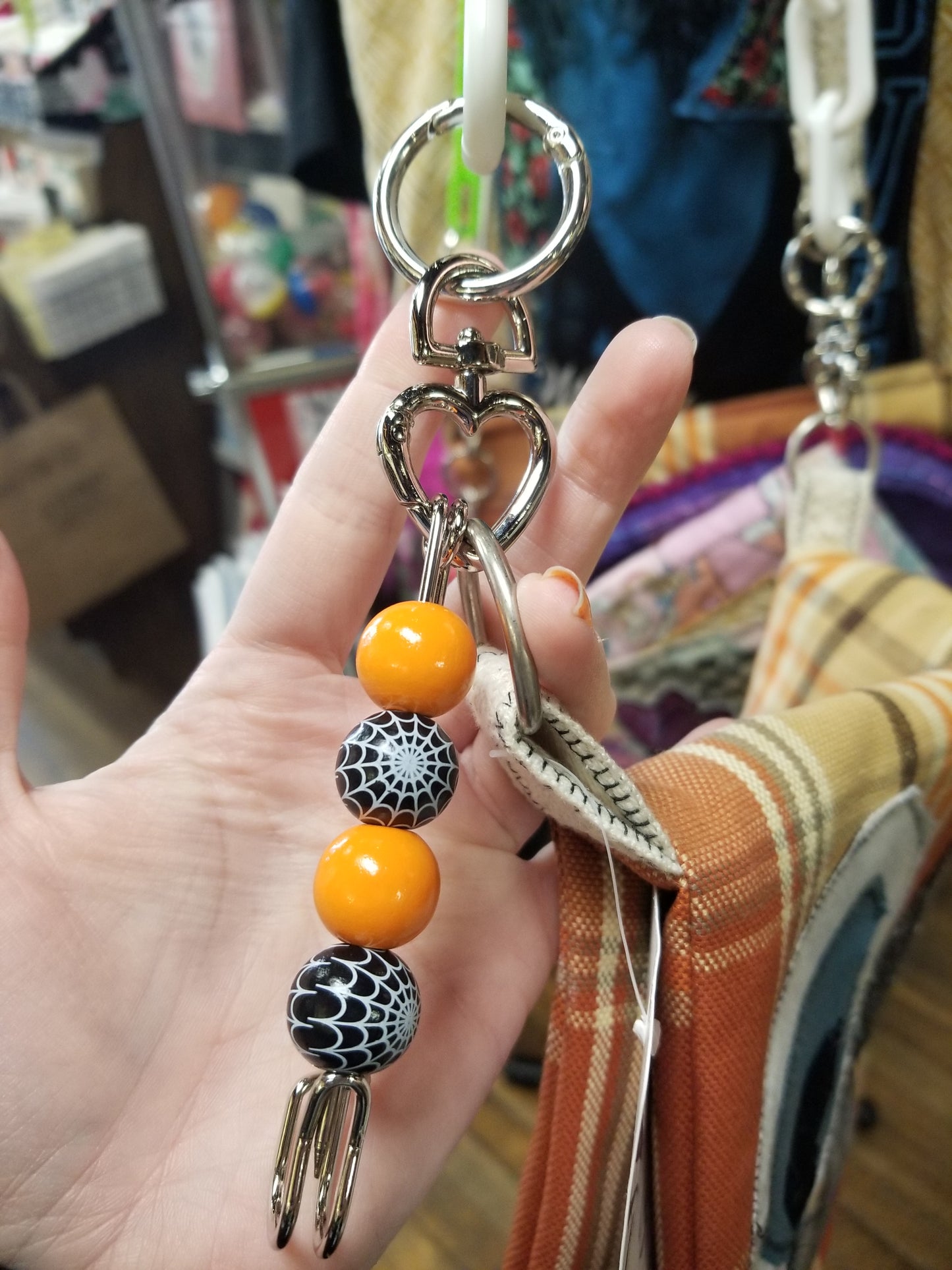 Jack O Lantern Face with White Chain Strap PURSE/TOTE