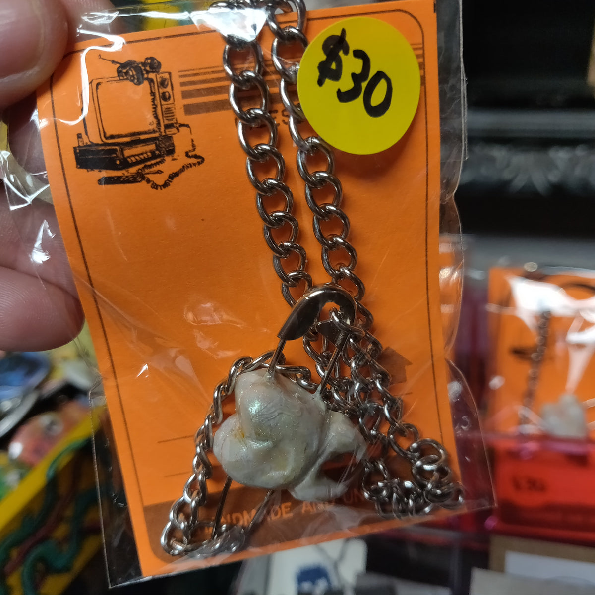 Tooth NECKLACE (Safety Pin) by Giles Crawford