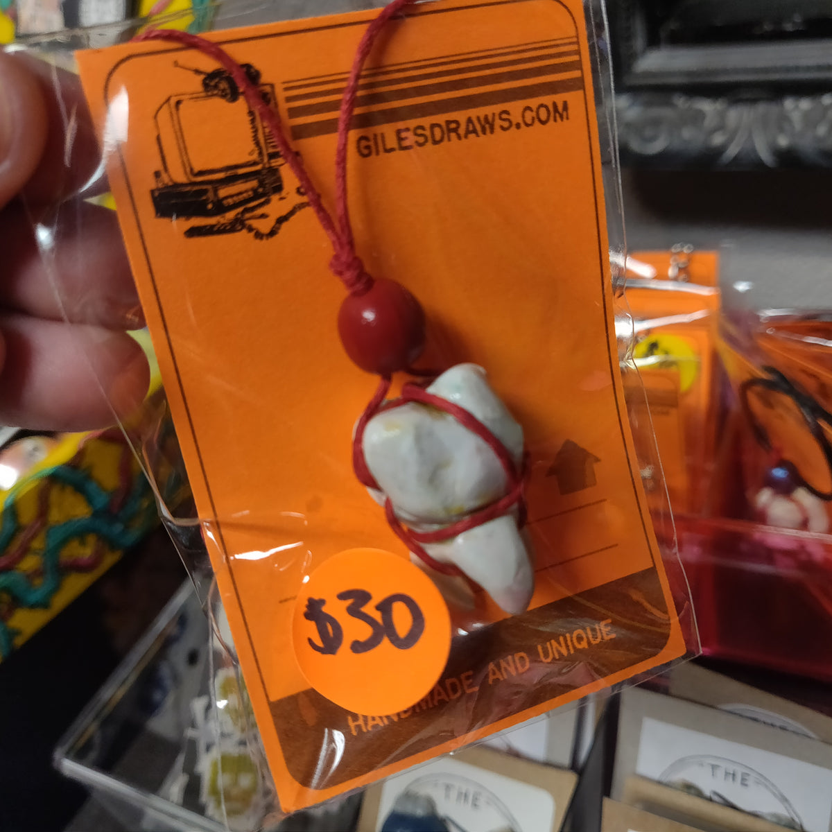 Tooth NECKLACE (wrapped single tooth) by Giles Crawford