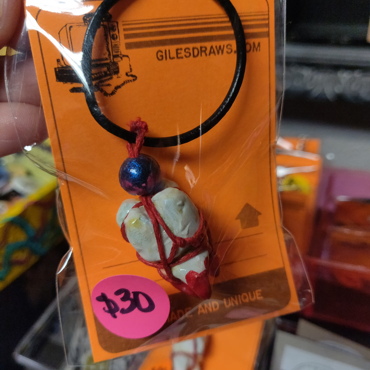 Tooth NECKLACE (wrapped single tooth) by Giles Crawford