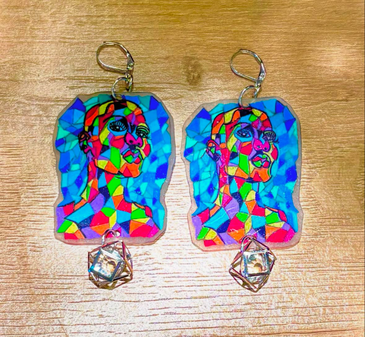 Stained Glass Figure EARRINGS by ThEm's