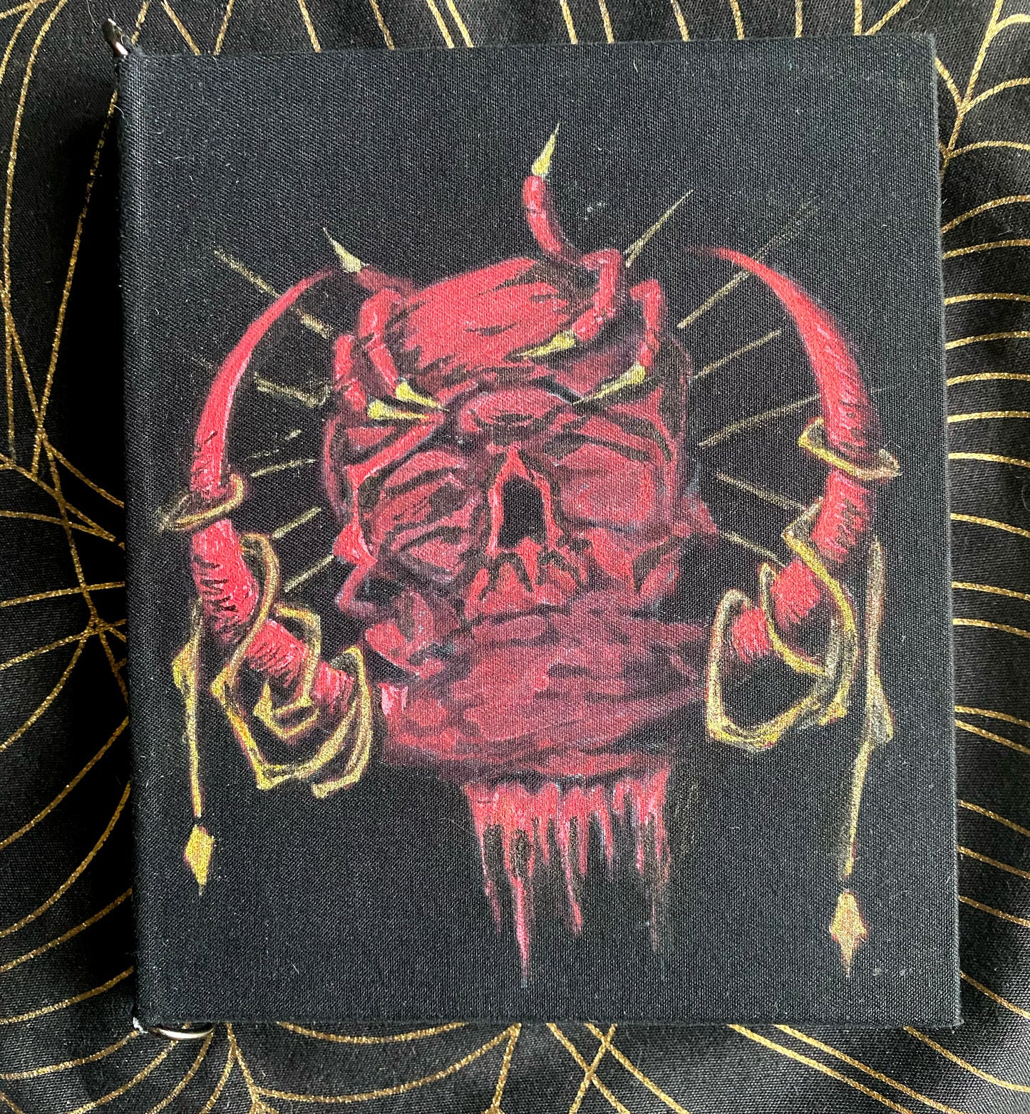 My Eyes Don't Open Anymore 4x5" Hand Bound JOURNAL / SKETCHBOOK