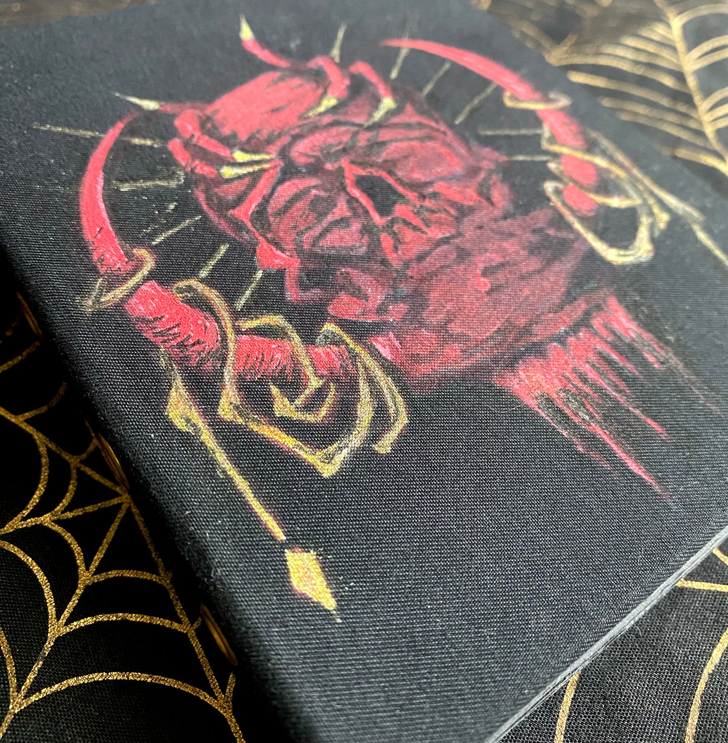 My Eyes Don't Open Anymore 4x5" Hand Bound JOURNAL / SKETCHBOOK