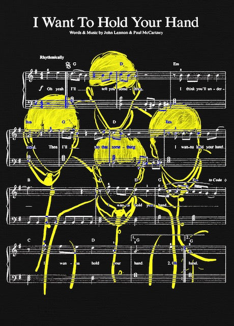 I Want To Hold Sheet Music PRiNT by Jim Smith