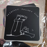 Frequent Fallers Club STICKER by mothra's garden