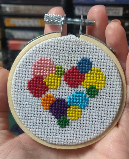 Bubble Heart CROSS STiTCH HOOP by Stitched and Bewitched