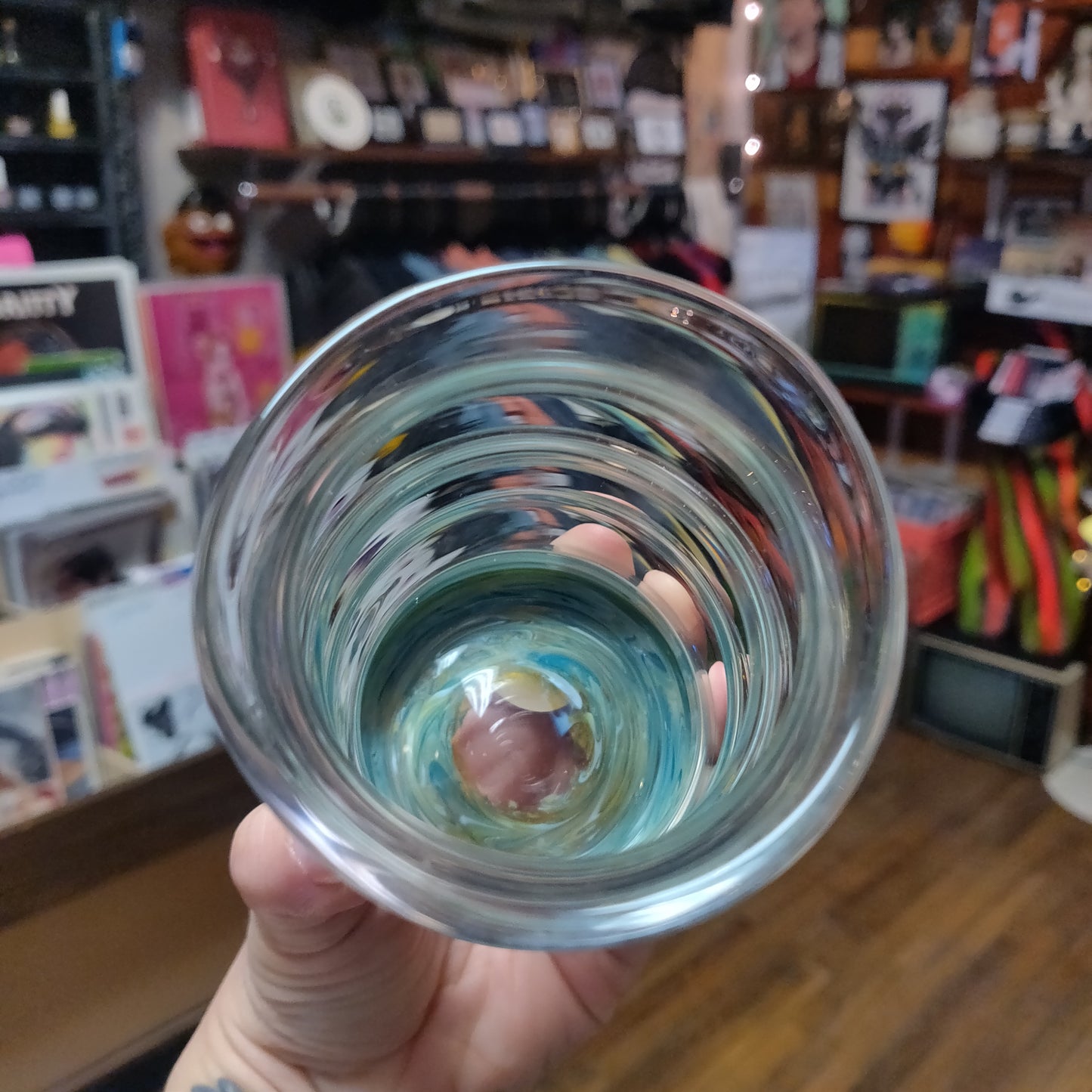 Medium Spiral Hand Blown Glass CUP by W.C. Glass