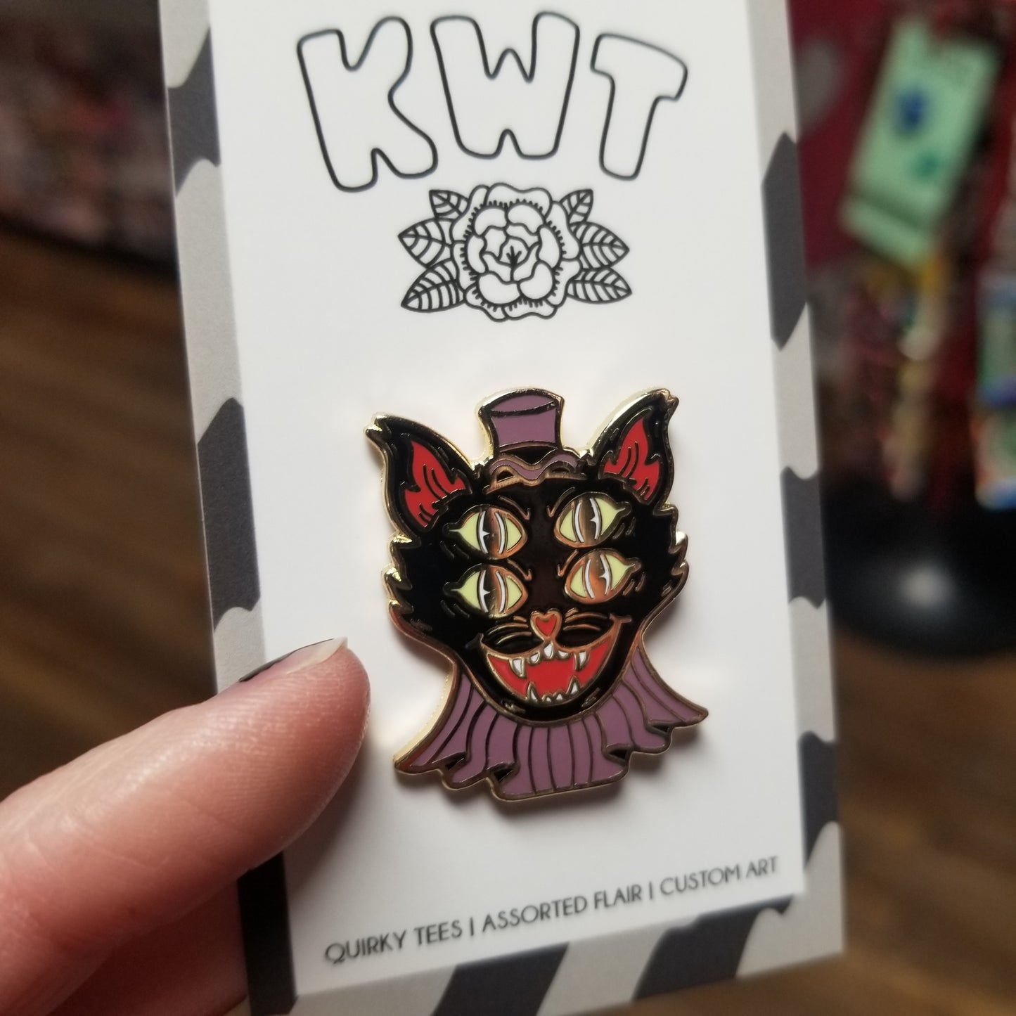 Happy Cat ENAMEL PIN by KWT