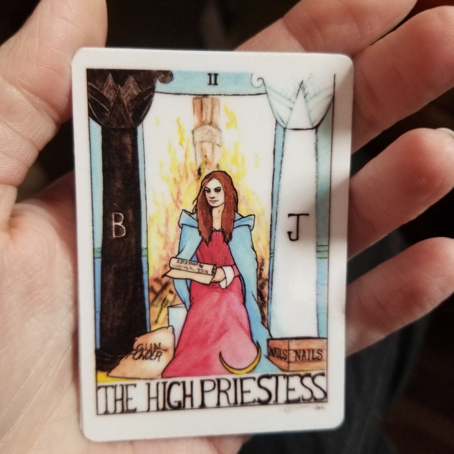 The High Priestess Tarot STICKER by Christopher Walter Art