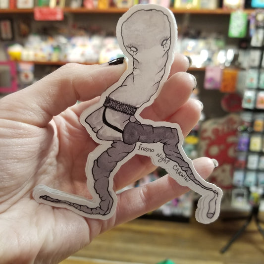 Fresno Night Crawler Cryptid STiCKER by Ash Anathema