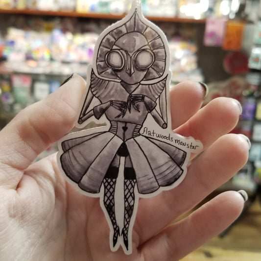 Flat Woods Monster Cryptid STICKER by Ash Anathema