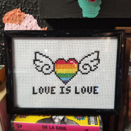 Love Is Love Framed Cross-Stitch