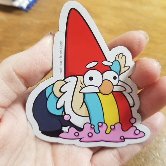 Steve the Gnome Flat MAGNET by mattcandraw