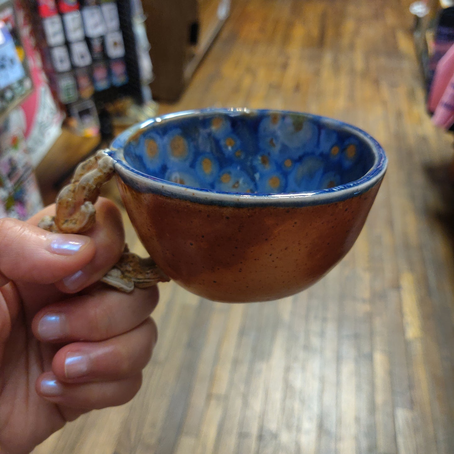 Double Beep Handled Tea CUP