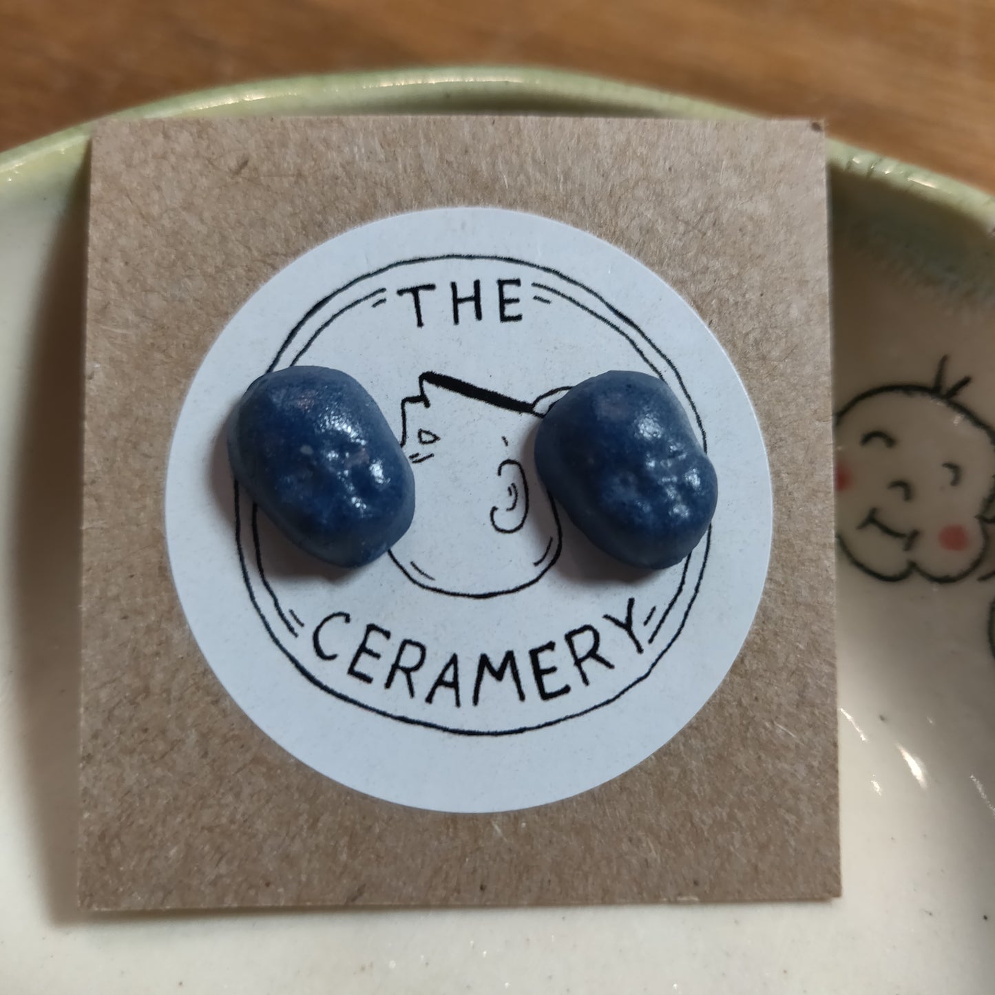 Ceramic Beeb Head EARRiNGS by The Ceramery