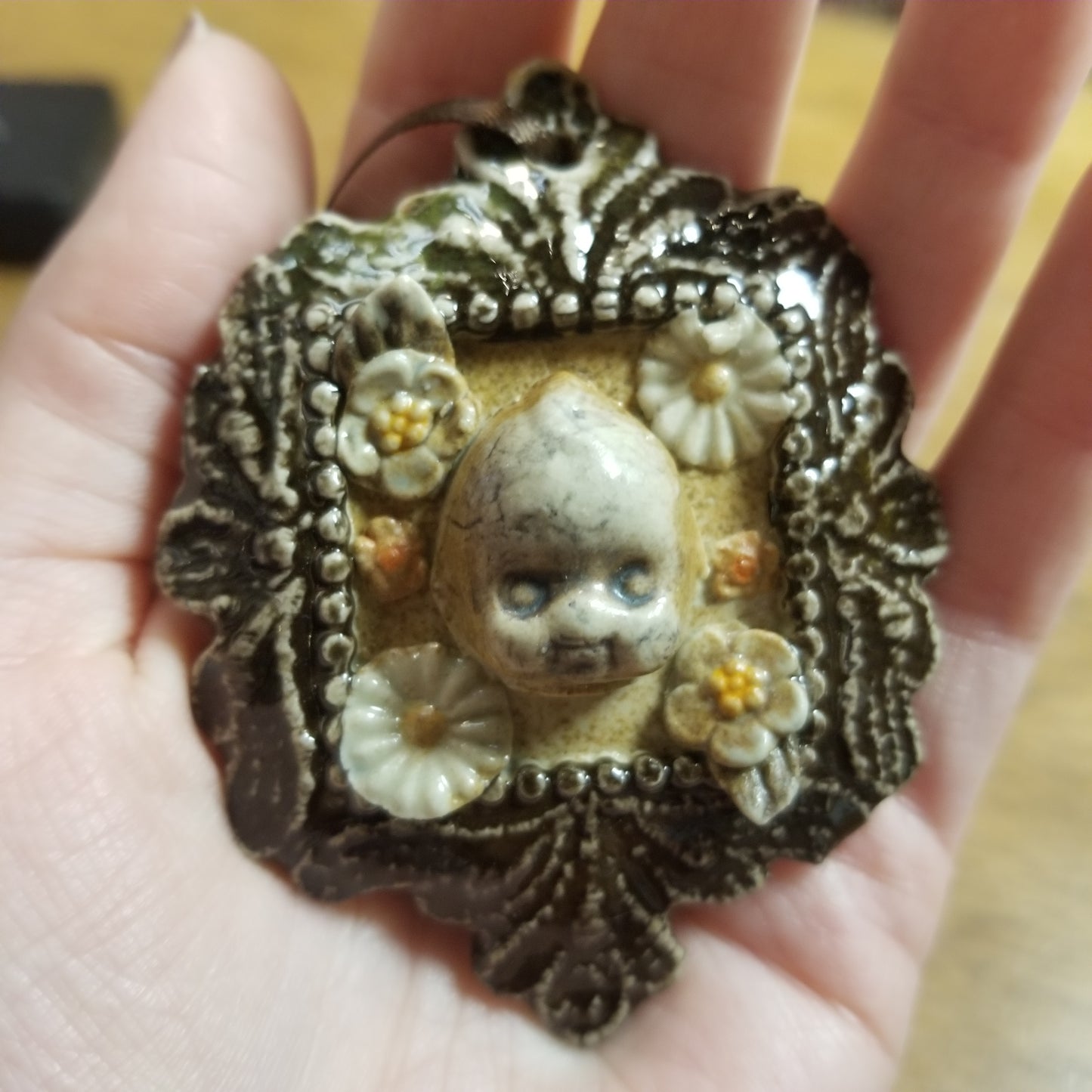 Framed Daisy Beeb ORNAMENT by The Ceramery