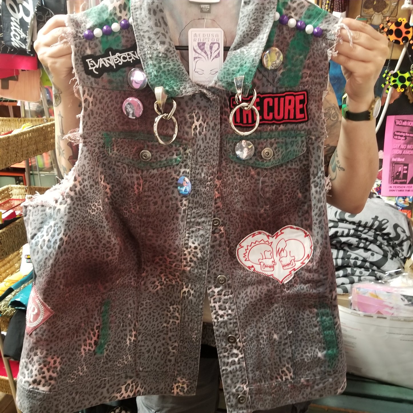 I Myself am Strange and Unusual Customized Denim VEST