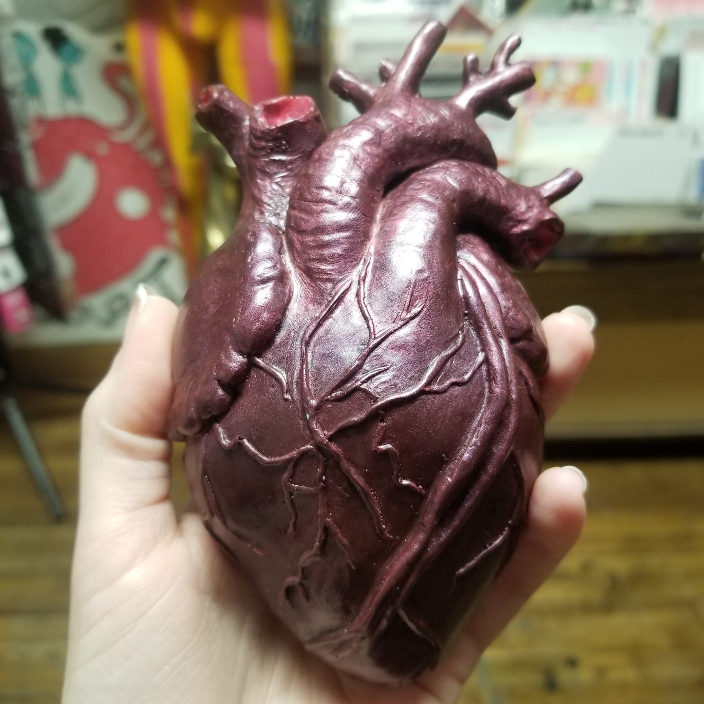 Hand Sculpted Anatomical Heart Wall Hanging