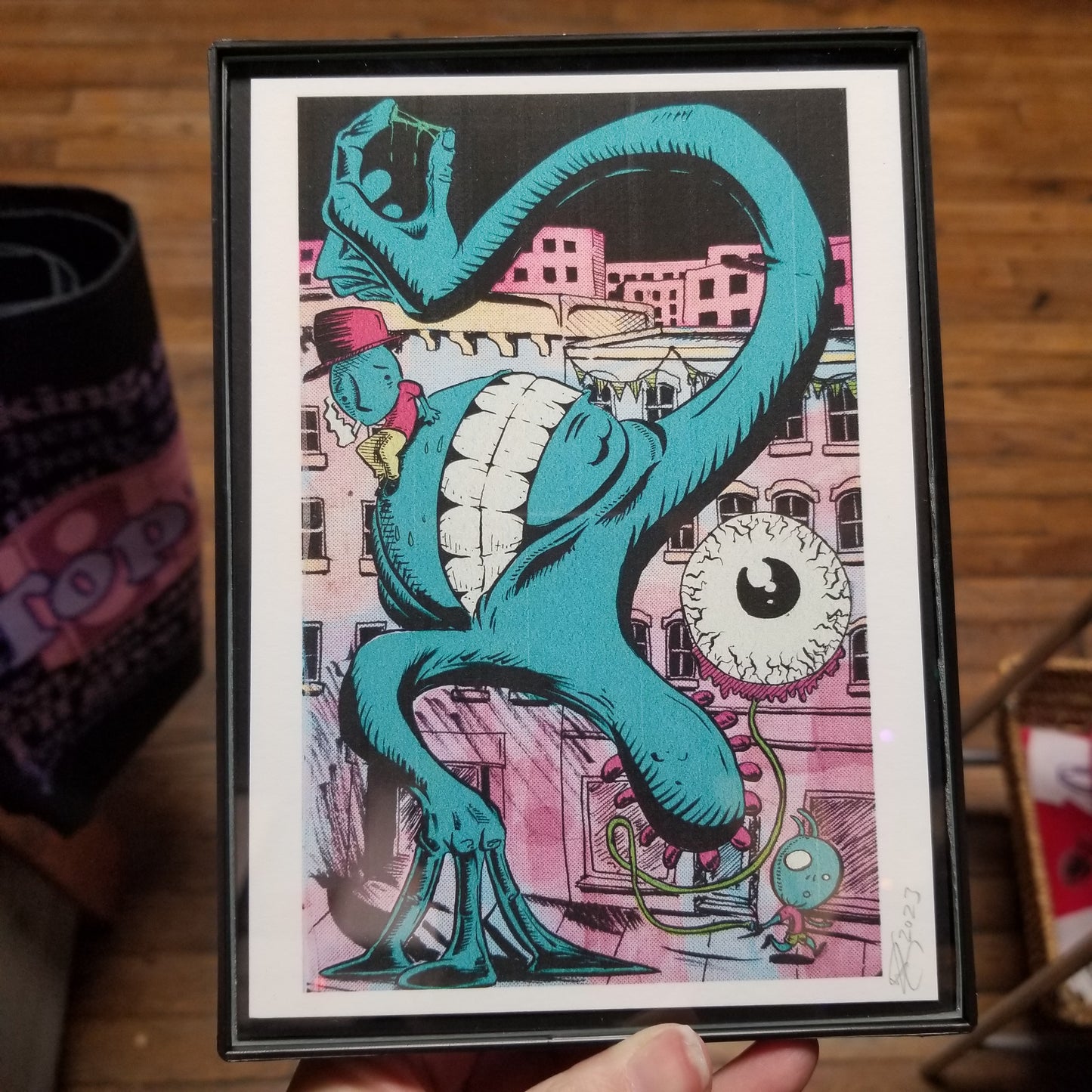 Eyeball Monster 5x7" Framed PRiNT