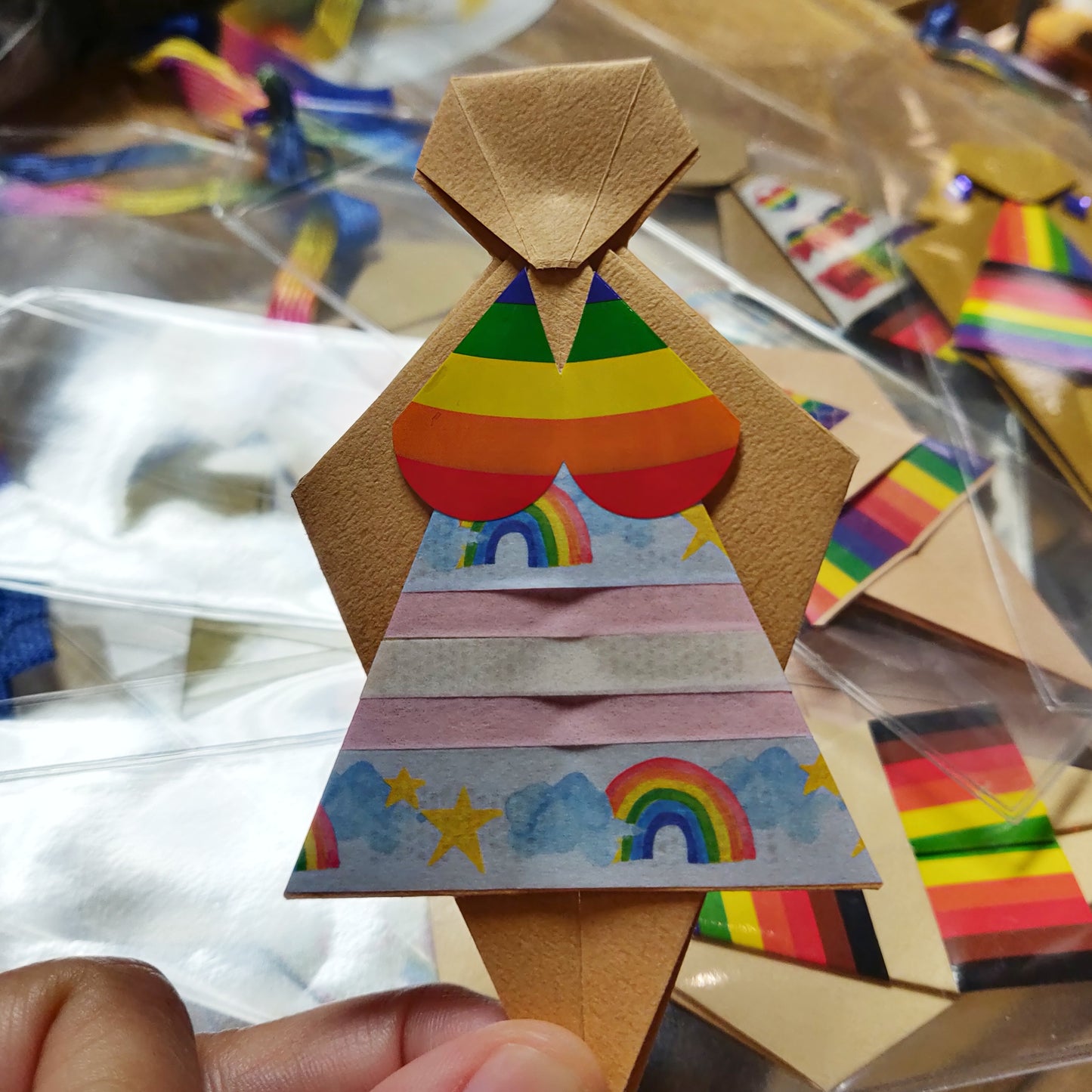 Pride People ORIGAMI BOOKMARK