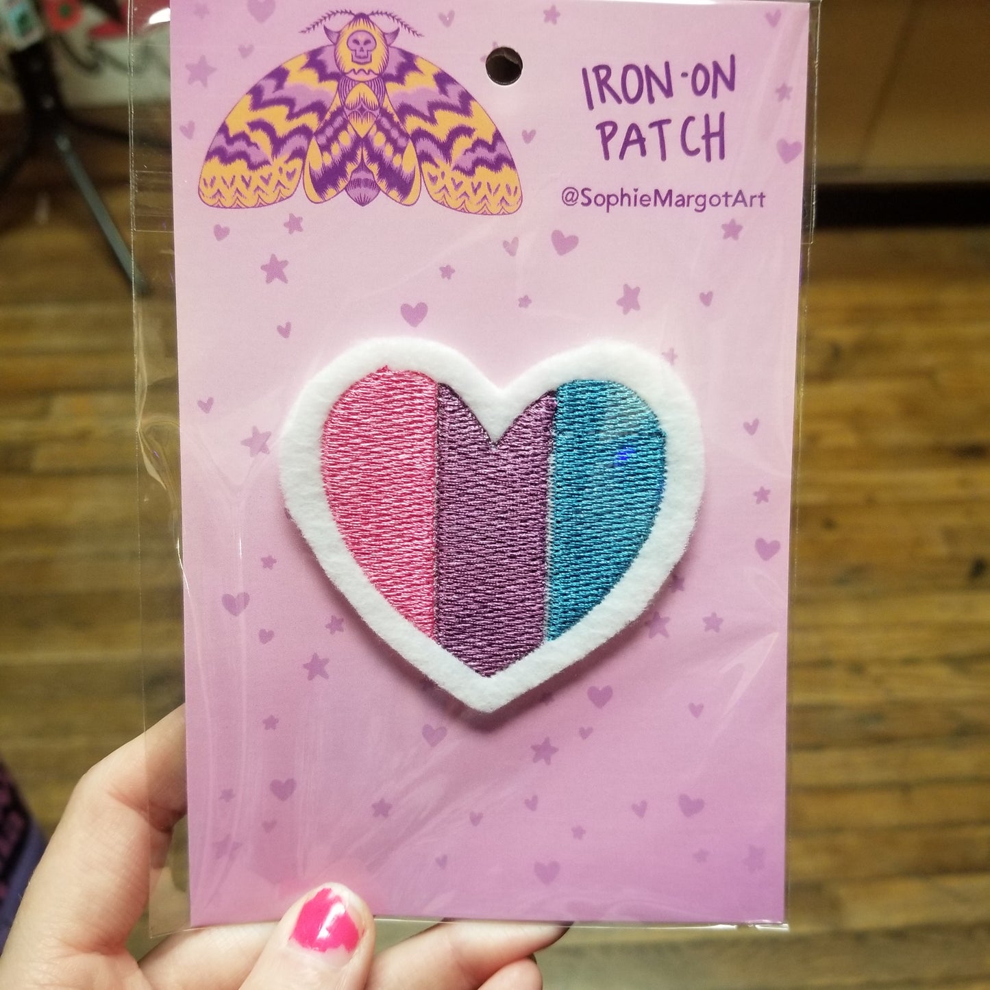 Bisexual Pride Heart PATCH