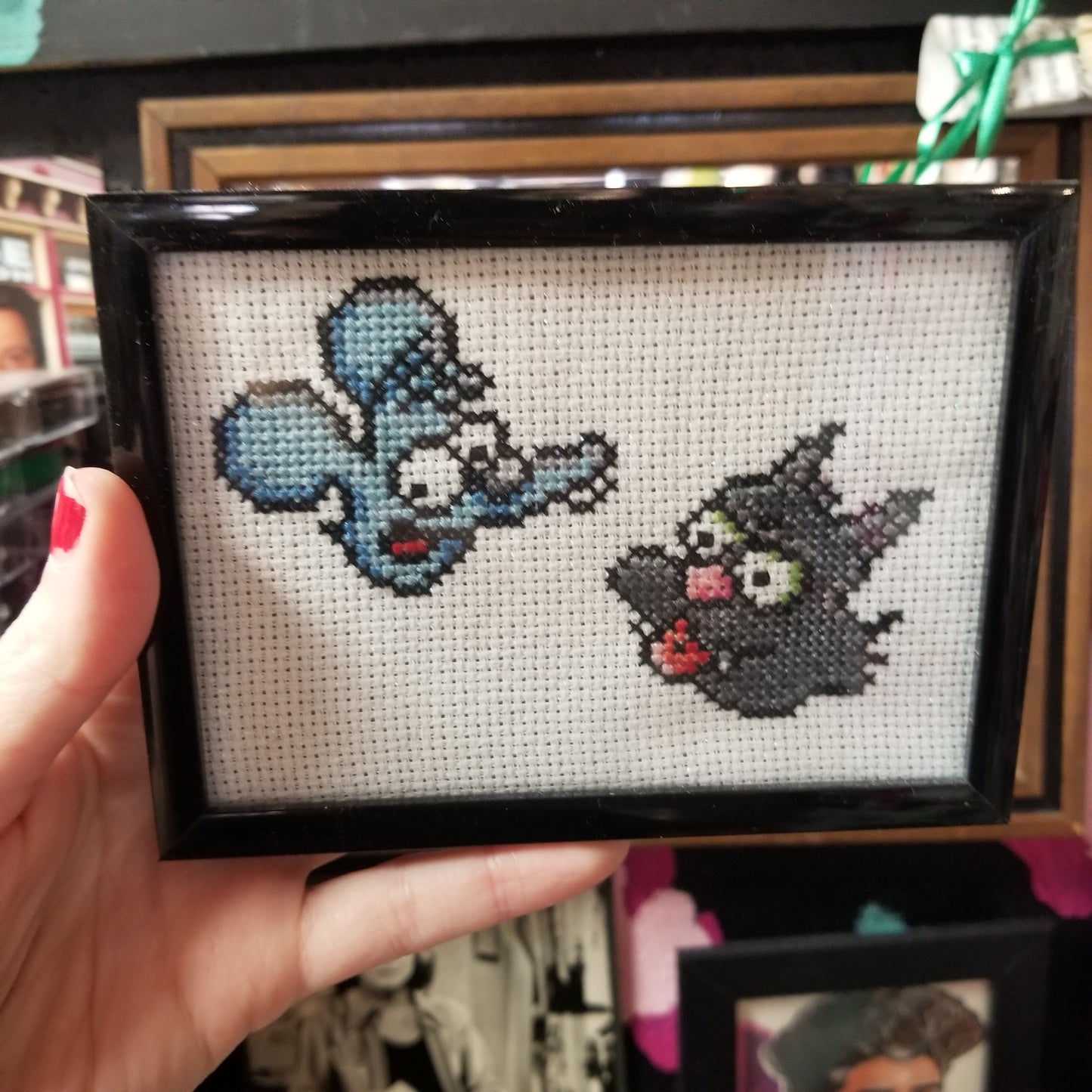 Scratch That Itch Framed Cross-Stitch