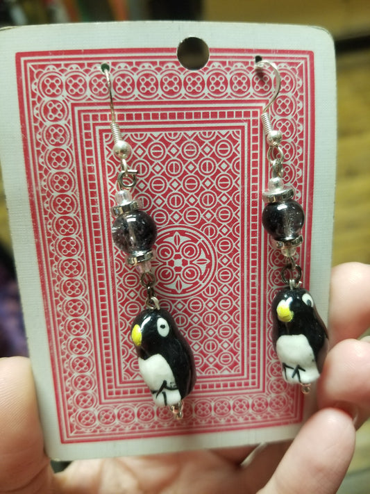 Bird Beaded EARRINGS by Skullduggery Studio