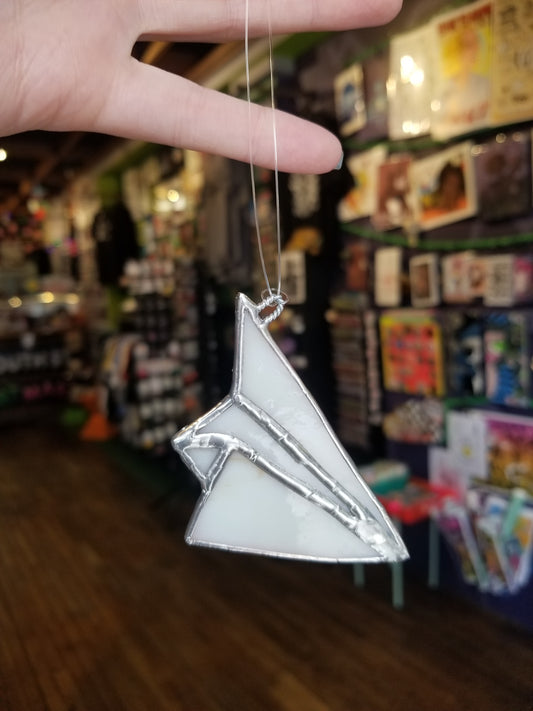 'Lil Paper Airplane Stained Glass Sun Catcher Ornament